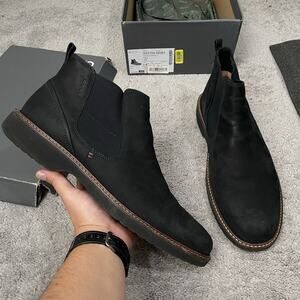 ECCO Ian Chelsea Boots Men Size 13 - 13.5 (47) Black Nubuck Leather
